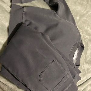 Cropped perfect crew and TNA pocket sweats matching outfit